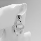 Серьги металл «Атмосфера» кувшинка, цвет серебро - Фото 4