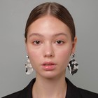 Серьги металл «Атмосфера» кувшинка, цвет серебро - Фото 5