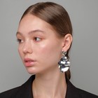 Серьги металл «Атмосфера» кувшинка, цвет серебро - Фото 7