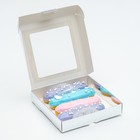 Коробка самосборная, с окном, серебрянная, 16 х 16 х 3 см - Фото 2