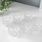 Стеклянный подсвечник на 1 свечу «Подснежник», прозрачный, 7×7×7 см 4543458