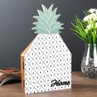 Ключница дерево 3 крючка "Ананас" 28х16х4,8 см - фото 45787292