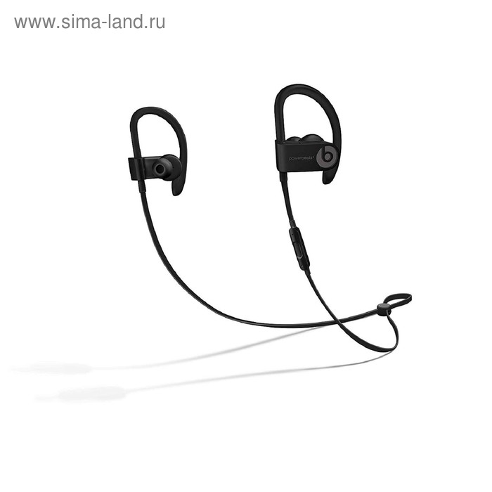 Наушники с микрофоном Powerbeats3 Wireless, Bluetooth 4.2, 110 мАч, черные - Фото 1