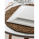 Тарелка одноразовая квадратная ECO, 26×26 см, сахарный тростник, цвет белый - Фото 3