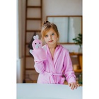 Мочалка варежка детская Доляна «Зайка», для купания, 23 см - Фото 4