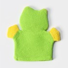 Мочалка варежка детская Доляна «Лягушонок», для купания, 20 см - Фото 5