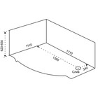 Экран для ванны Eurolux ALEXSANDRIA E6017060060, 170 см, левый, белый - Фото 3