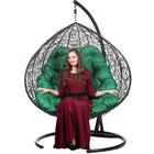 Двойное подвесное кресло, 195 × 135 × 75 см, black (зелёная подушка), «Gemini promo» - Фото 4