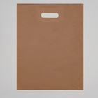 Пакет полиэтиленовый, с вырубной ручкой, коричневый, 34 х 45, 33 мкм - фото 318258555