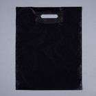 Пакет полиэтиленовый, с вырубной ручкой, черный, 34 х 45, 33 мкм - фото 318258556