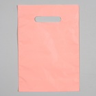 Пакет полиэтиленовый, с вырубной ручкой, персиковый, 20×30, 33 мкм - фото 67924131