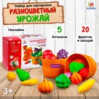 Набор для сортировки «Разноцветный урожай», по методике Монтессори - Фото 1
