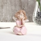 Сувенир фарфор "Ангелочек" розовый 6х6.5х8.5 см - Фото 1