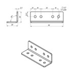 Уголок мебельный 30х90х2,5 мм, цинк , в упаковке 50 шт. (комплект 49 шт) - фото 23356757