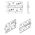 Петля накладная ПН1-100, цинк, левая, 50 шт (комплект 50 шт) - фото 22741495