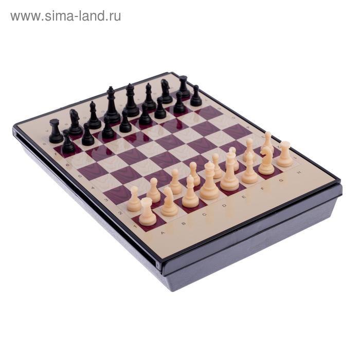 Шахматы магнитные, с ящиком, 24 х 18 см - Фото 1