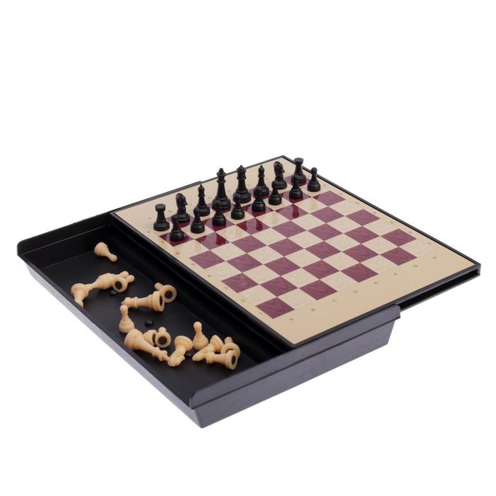 Шахматы магнитные, с ящиком, 24 х 18 см - фото 1906769031
