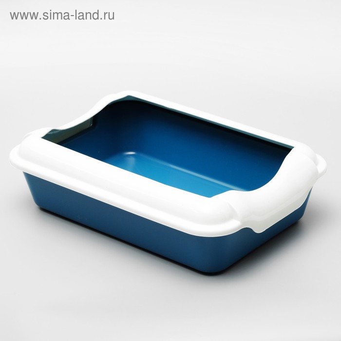 Туалет с бортом "Бэлла", 37 х 27 х 11,5 см, синий - Фото 1