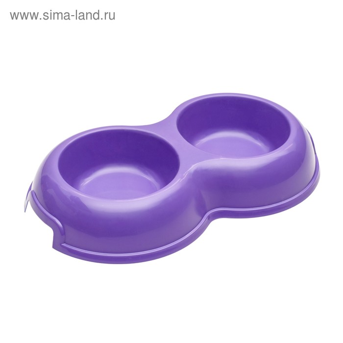 Миска двойная 0,2, фиолетовый - Фото 1
