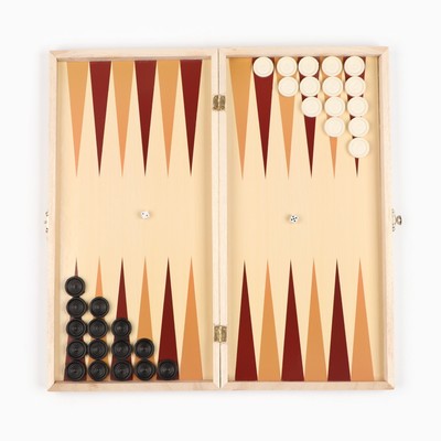 Нарды «Лабарт», деревянная доска 39×39 см, с полем для игры в шашки
