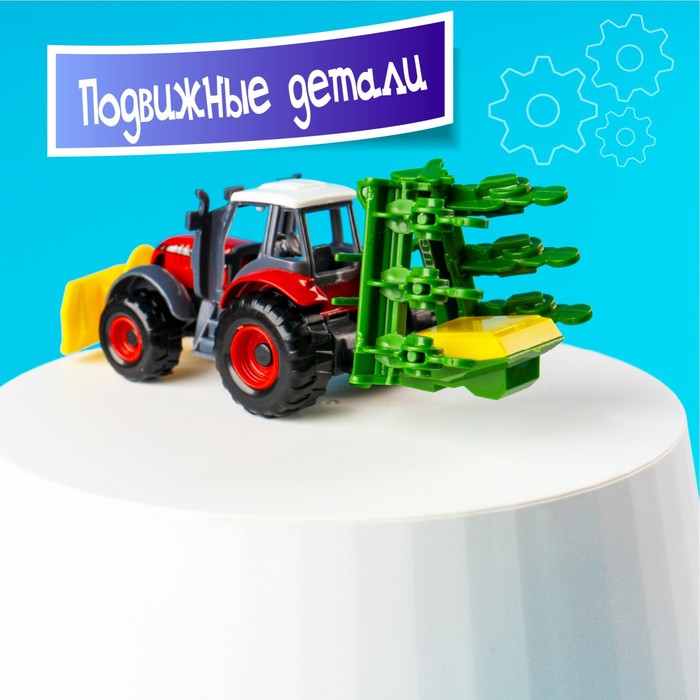 Трактор металлический «Ферма», МИКС - фото 1905602365
