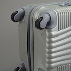 Чемодан малый, 20", 46 л, 1 отдел, кодовый замок, 4 колеса, цвет серый - Фото 6