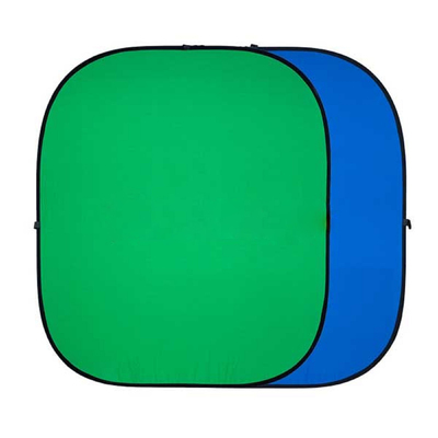 Двухсторонний тканевый фон хромакей Twist, 240 × 240 см, цвет синий / зелёный