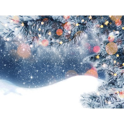 Фотобаннер, 300 × 200 см, с фотопечатью, люверсы шаг 1 м, «Снег», Greengo