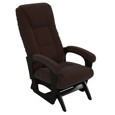 Кресло-маятник «Леон», 640 × 1050 × 1090 мм, ткань, цвет шоколад