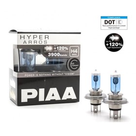 

Лампа автомобильная PIAA HYPER ARROS 3900K, H4, 12В, 60/55 Вт, набор 2 шт, HE-900-H4