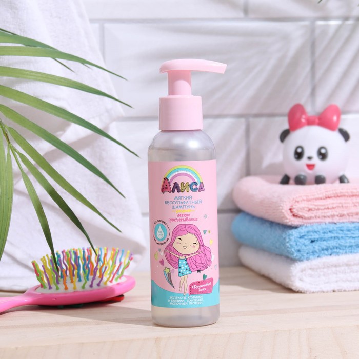Мягкий бессульфатный шампунь детский "Алиса" легкое расчесывание, 140 мл - Фото 1