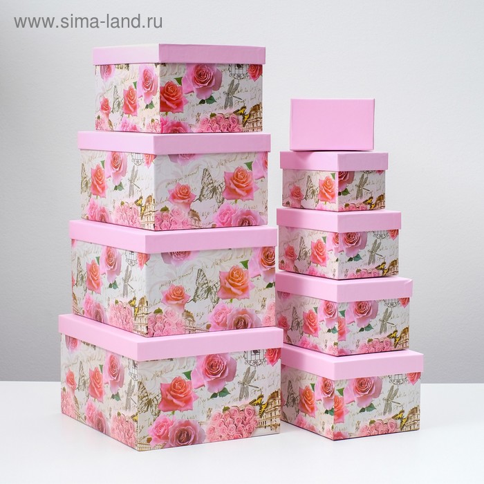 Коробки 10в 1 (30,5*25,8*16,7-12,5*7,8*,77 см) (4711575) - Купить по ...