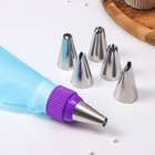 Набор кондитерский, 8 предметов: мешок, адаптер, 6 насадок d=3 см - Фото 5