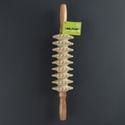 Массажёр «Скалка», универсальный, 38×7 см, 9 колёс, деревянный - Фото 6