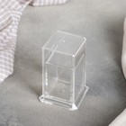 Подставка под зубочистки Доляна, 5×5×7.5 см, прямоугольная, прозрачная - Фото 2
