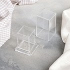 Подставка под зубочистки Доляна, 5×5×7.5 см, прямоугольная, прозрачная - Фото 3