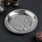 Поднос «Мэйли», 25×2.5 см, толщина 0.33 мм, нержавеющая сталь, серебристый - Фото 1