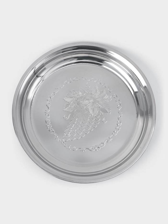 Поднос из нержавеющей стали Доляна «Мэйли», 30×3 см, цвет серебряный - Фото 1