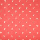 Бумага упаковочная крафтовая «Сердечки», фон красный, 50 х 70 см - Фото 2
