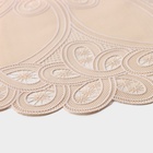 Салфетка ажурная «Цветок», d=38 см, бежевая - Фото 3