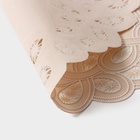 Салфетка ажурная «Цветок», d=38 см, бежевая - Фото 4
