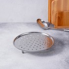 Пароварка из нержавеющей стали на ножках, d=24 см, цвет серебряный - Фото 4