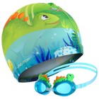 Набор детский «Динозаврик», шапка + очки для плавания - Фото 2