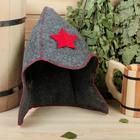 Шапка для бани Будёновка войлок серый   Б413 - Фото 1