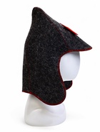 Шапка для бани и сауны «Будёновка», полиэфир, шерсть, серая - Фото 3