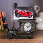 Часы-будильник настольные «Автомобиль» с фоторамкой, циферблат d=6 см, 15×10 см, АА - Фото 1