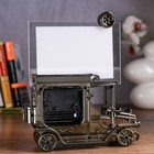 Часы-будильник настольные «Автомобиль» с фоторамкой, циферблат d=6 см, 15×10 см, АА - Фото 2