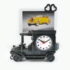 Часы-будильник настольные «Автомобиль» с фоторамкой, циферблат d=6 см, 15×10 см, АА - Фото 3
