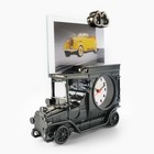 Часы-будильник настольные «Автомобиль» с фоторамкой, циферблат d=6 см, 15×10 см, АА - Фото 4