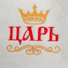 Шапка для бани и сауны «Царь», полиэфир, шерсть, белая - Фото 4